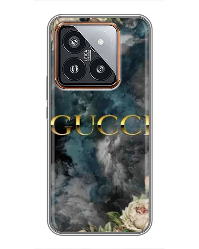 Чехол для Xiaomi 14 Pro с картинкой «Абстрактные цветы Gucci» Чехол для Xiaomi 14 Pro с картинкой «Абстрактные цветы Gucci»
