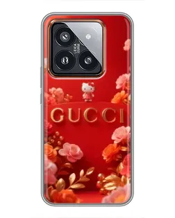 Чехол для Xiaomi 14 Pro с картинкой «Gucci — золотой сад»