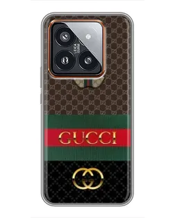 Чехол для Xiaomi 14 Pro с картинкой «Gucci — брендированный десерт»