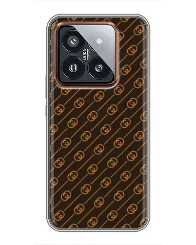Чехол для Xiaomi 14 Pro с картинкой «Gucci — золотые диагонали» Чехол для Xiaomi 14 Pro с картинкой «Gucci — золотые диагонали»