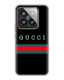 Чехол для Xiaomi 14 Pro с картинкой «Gucci — красный пояс»