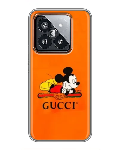 Чохол для Xiaomi 14 Pro з картинкою «Міккі Маус Gucci — помаранч» Чохол для Xiaomi 14 Pro з картинкою «Міккі Маус Gucci — помаранч»