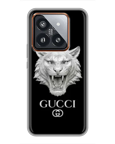 Чохол для Xiaomi 14 Pro з картинкою «Gucci — срібний лев» Чохол для Xiaomi 14 Pro з картинкою «Gucci — срібний лев»