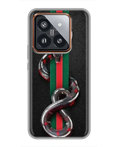 Чохол для Xiaomi 14 Pro з картинкою «Gucci — змія на смузі» Чохол для Xiaomi 14 Pro з картинкою «Gucci — змія на смузі»