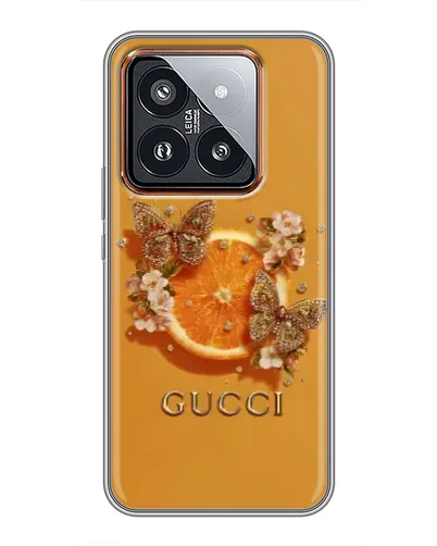 Чохол для Xiaomi 14 Pro з картинкою «Gucci — золоті метелики» Чохол для Xiaomi 14 Pro з картинкою «Gucci — золоті метелики»