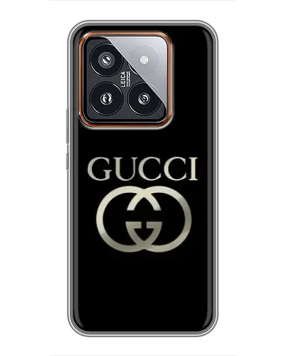 Чохол для Xiaomi 14 Pro з картинкою «Gucci — золото на чорному» Чохол для Xiaomi 14 Pro з картинкою «Gucci — золото на чорному»