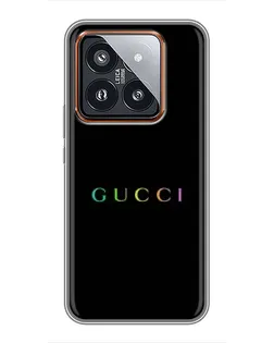 Чехол для Xiaomi 14 Pro с картинкой «Gucci — неоновый минимализм» Чехол для Xiaomi 14 Pro с картинкой «Gucci — неоновый минимализм»