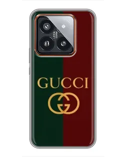 Чехол для Xiaomi 14 Pro с картинкой «Gucci — темно-зеленый градиент» Чехол для Xiaomi 14 Pro с картинкой «Gucci — темно-зеленый градиент»