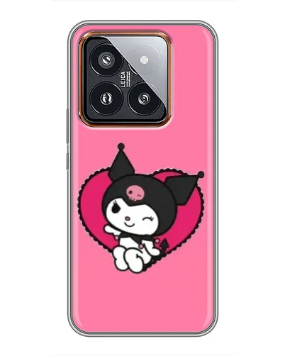Чехол для Xiaomi 14 Pro с картинкой «Kuromi — любовь в сердце»