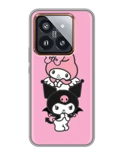 Чехол для Xiaomi 14 Pro с картинкой «My Melody и Kuromi»