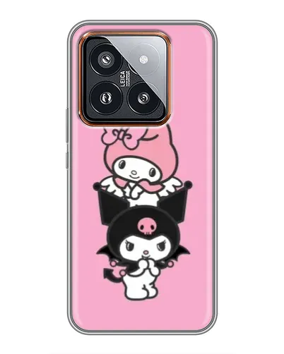 Чехол для Xiaomi 14 Pro с картинкой «My Melody и Kuromi»