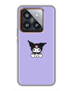 Чехол для Xiaomi 14 Pro с картинкой «Kuromi — фиолетовый минимализм»