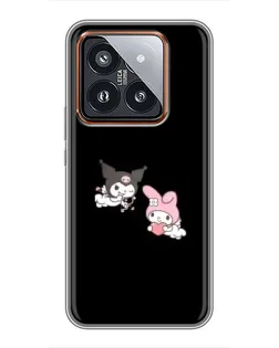 Чехол для Xiaomi 14 Pro с картинкой «My Melody и Kuromi»