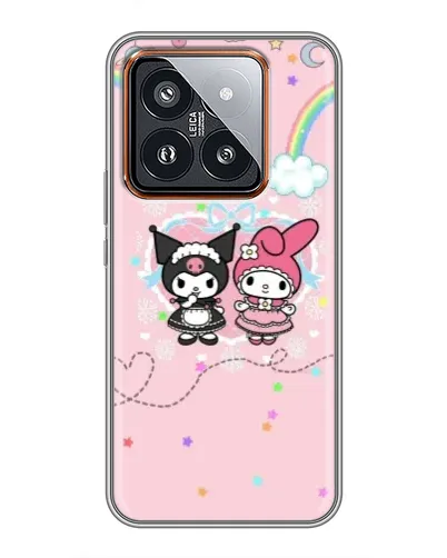 Чехол для Xiaomi 14 Pro с картинкой «My Melody и Kuromi»