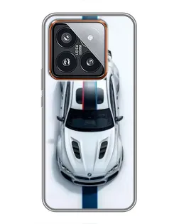 Чехол для Xiaomi 14 Pro с картинкой «Вид сверху — BMW M» Чехол для Xiaomi 14 Pro с картинкой «Вид сверху — BMW M»