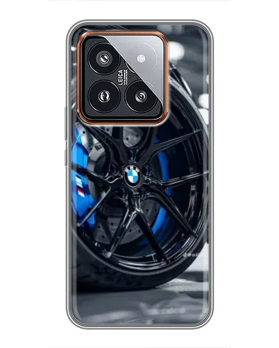 Чехол для Xiaomi 14 Pro с картинкой «Колесо BMW вблизи»