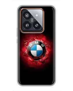 Чехол для Xiaomi 14 Pro с картинкой «Логотип BMW — вспышка»