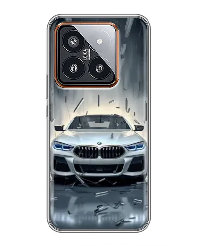 Чехол для Xiaomi 14 Pro с картинкой «BMW в свете фар»