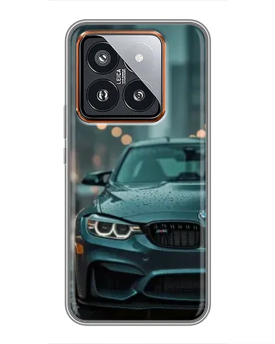 Чехол для Xiaomi 14 Pro с картинкой «BMW в огнях города»