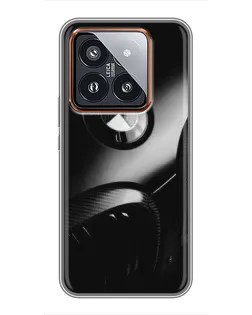 Чехол для Xiaomi 14 Pro с картинкой «Эмблема BMW — макро»
