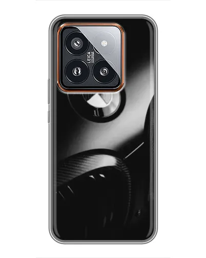 Чехол для Xiaomi 14 Pro с картинкой «Эмблема BMW — макро»