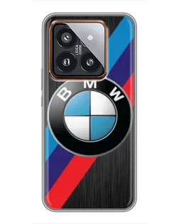 Чехол для Xiaomi 14 Pro с картинкой «BMW M-stripes стиль»