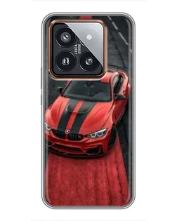 Чехол для Xiaomi 14 Pro с картинкой «BMW на красной дорожке»