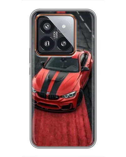 Чехол для Xiaomi 14 Pro с картинкой «BMW на красной дорожке»