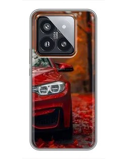 Чехол для Xiaomi 14 Pro с картинкой «Осенняя BMW M4»