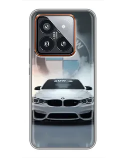 Чохол для Xiaomi 14 Pro з картинкою «BMW в білому диму»