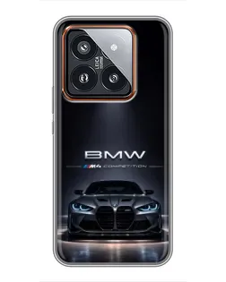 Чохол для Xiaomi 14 Pro з картинкою «BMW крізь нічне місто»