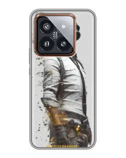 Чехол для Xiaomi 14 Pro с картинкой «PUBG — боец в пыли»