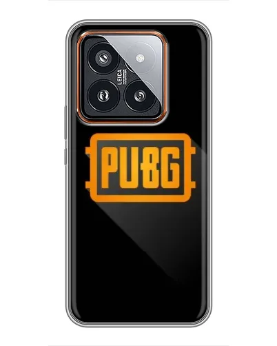 Чехол для Xiaomi 14 Pro с картинкой «PUBG — рамка лого» Чехол для Xiaomi 14 Pro с картинкой «PUBG — рамка лого»