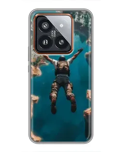 Чехол для Xiaomi 14 Pro с картинкой «PUBG — свободное падение»