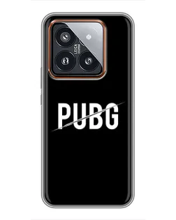 Чехол для Xiaomi 14 Pro с картинкой «PUBG — белый логотип»