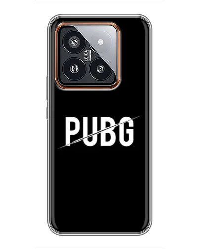 Чехол для Xiaomi 14 Pro с картинкой «PUBG — белый логотип» Чехол для Xiaomi 14 Pro с картинкой «PUBG — белый логотип»
