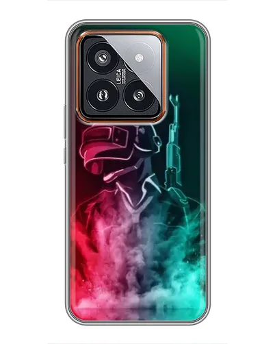 Чехол для Xiaomi 14 Pro с картинкой «PUBG — огненный воин» Чехол для Xiaomi 14 Pro с картинкой «PUBG — огненный воин»