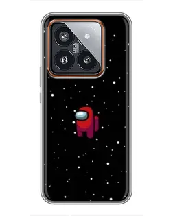 Чехол для Xiaomi 14 Pro с картинкой «Красный Among Us»