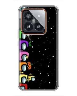 Чехол для Xiaomi 14 Pro с картинкой «Команда Among Us»