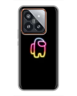 Чехол для Xiaomi 14 Pro с картинкой «Among Us градиент»