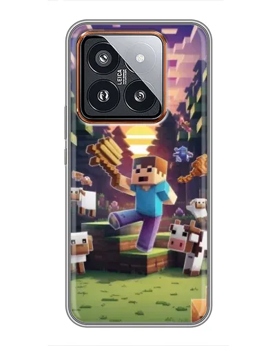 Чехол для Xiaomi 14 Pro с картинкой «Стив на ферме» Чехол для Xiaomi 14 Pro с картинкой «Стив на ферме»