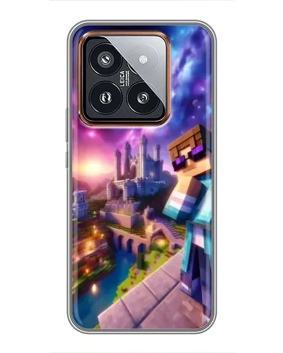 Чехол для Xiaomi 14 Pro с картинкой «Стив и космос» Чехол для Xiaomi 14 Pro с картинкой «Стив и космос»