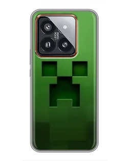 Чехол для Xiaomi 14 Pro с картинкой «Крипер микро-дизайн»