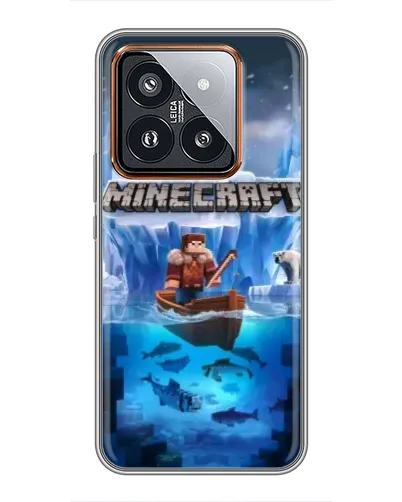 Чехол для Xiaomi 14 Pro с картинкой «Minecraft ледяной мир» Чехол для Xiaomi 14 Pro с картинкой «Minecraft ледяной мир»