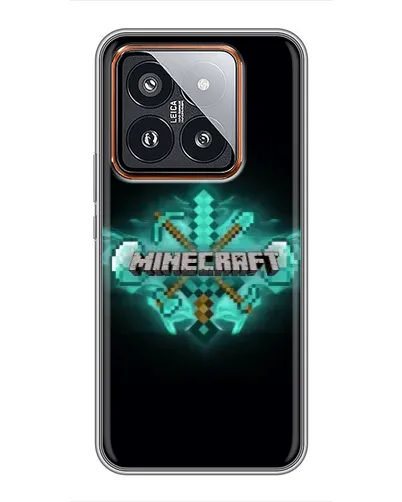 Чехол для Xiaomi 14 Pro с картинкой «Minecraft Diamond лого» Чехол для Xiaomi 14 Pro с картинкой «Minecraft Diamond лого»