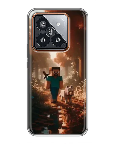 Чехол для Xiaomi 14 Pro с картинкой «Стив в лесу» Чехол для Xiaomi 14 Pro с картинкой «Стив в лесу»