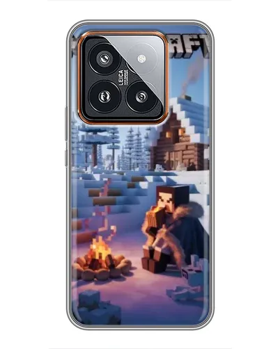 Чехол для Xiaomi 14 Pro с картинкой «Зимний Minecraft» Чехол для Xiaomi 14 Pro с картинкой «Зимний Minecraft»