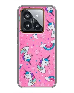 Чохол для Xiaomi 14 Pro з картинкою «Unicorn паттерн рожевий» Чохол для Xiaomi 14 Pro з картинкою «Unicorn паттерн рожевий»
