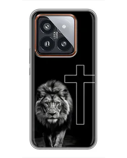 Чехол для Xiaomi 14 Pro с картинкой «Лев и Крест» Чехол для Xiaomi 14 Pro с картинкой «Лев и Крест»