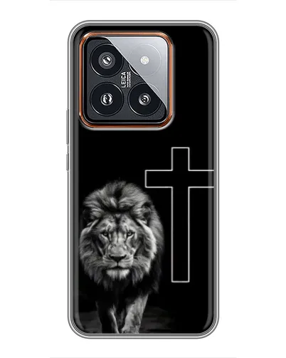 Чехол для Xiaomi 14 Pro с картинкой «Лев и Крест»